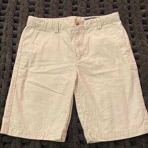 Vineyard Vines Cream Shorts Flat Front Cotton